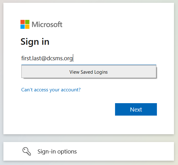 Office 365 login page