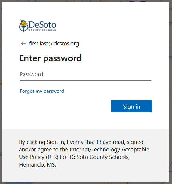 Office password page