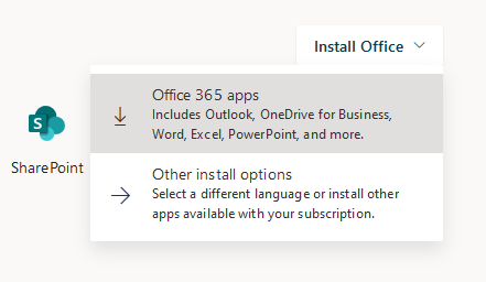 office365 install button