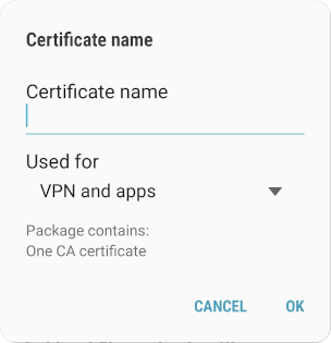 install android certificate