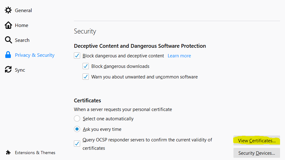 firefox certificate install 3