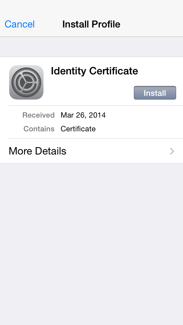 install cert 1
