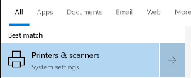 printer and scanners screenshot