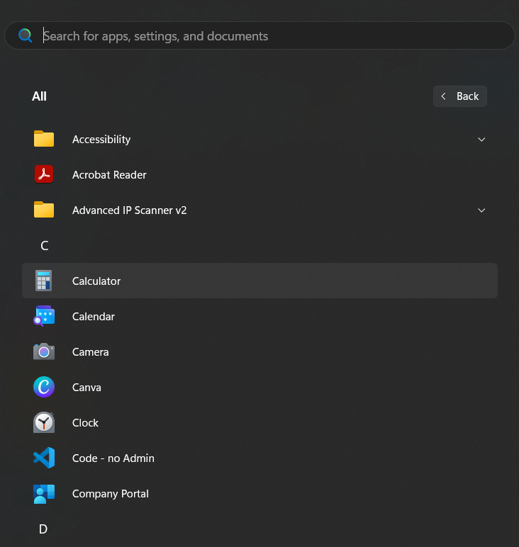 Company Portal All Apps