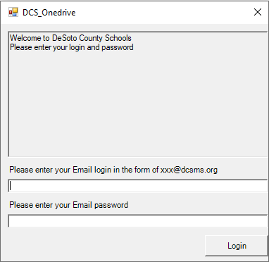 OneDrive Mapper login