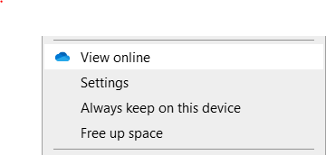 context menu